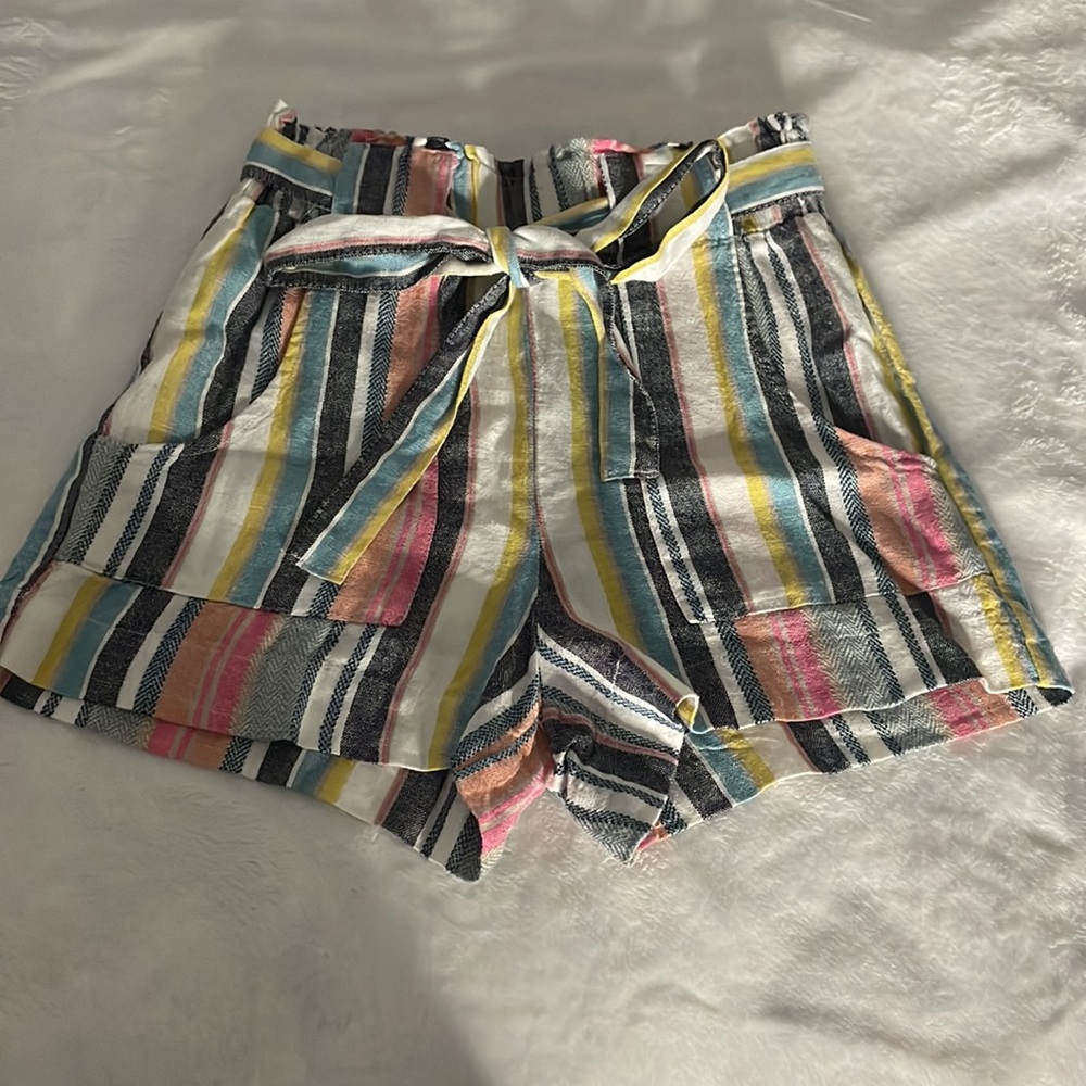 high rise paperbag shorts